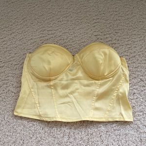 Yellow Bustier Top
